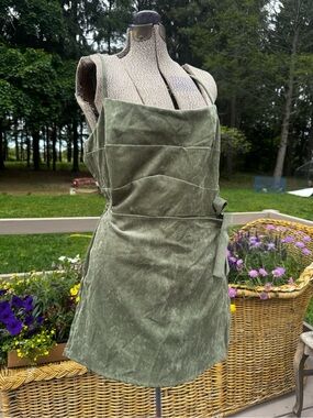 Francescas corduroy spaghetti strap, wrap Skort Dress NWT
